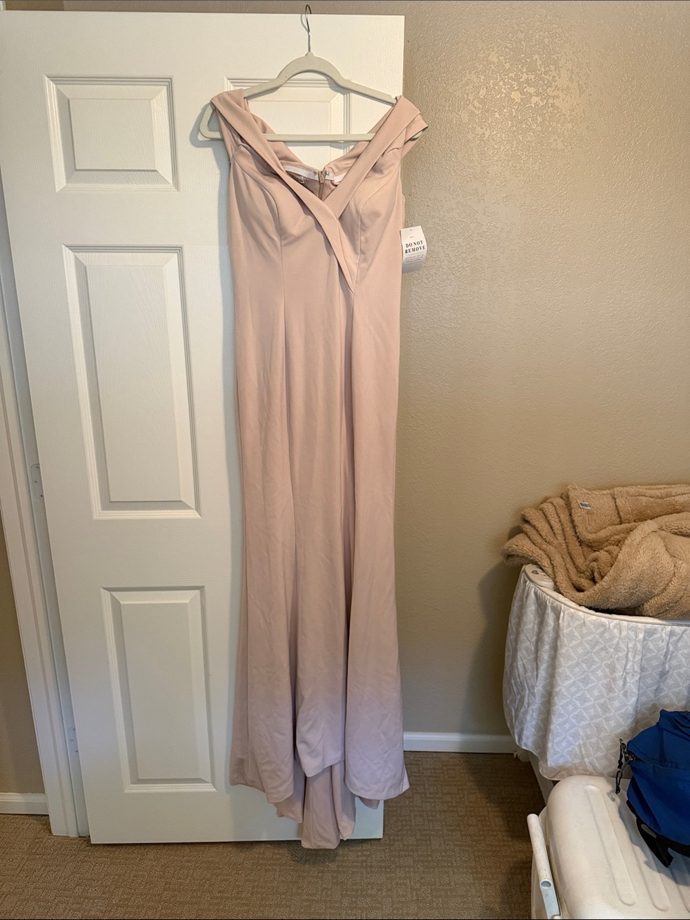 Strapless Blush Pink Formal Gown